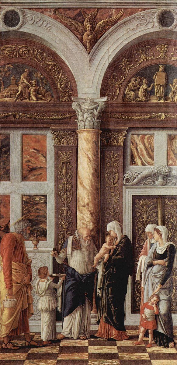 1461 Andrea_Mantegna Triptyque des Offices La Circoncision et la Presentation au Temple (volet droit) Offices