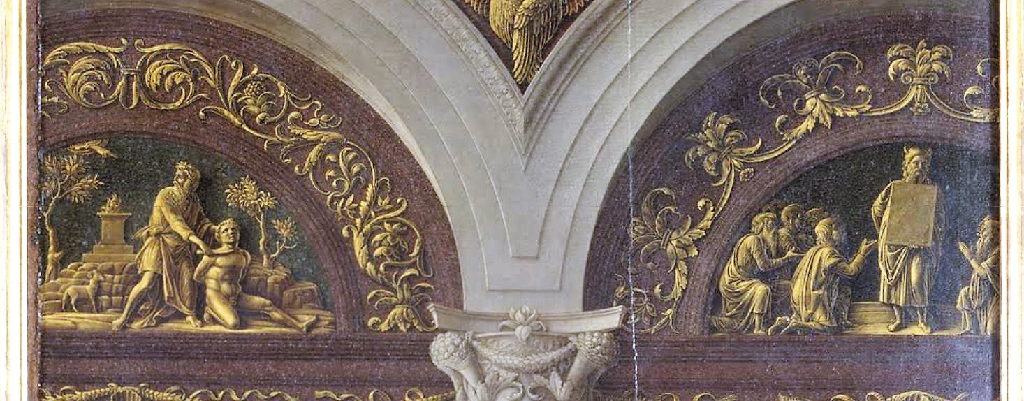 1461 Andrea_Mantegna Triptyque des Offices detail de la Circoncision (volet droit) Offices