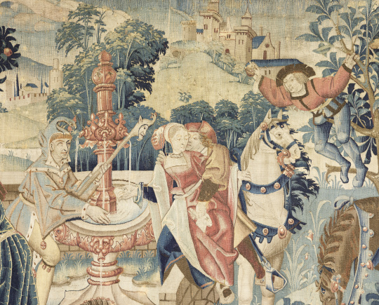 1520 ca La collation (detail) tapisserie musee de Cluny