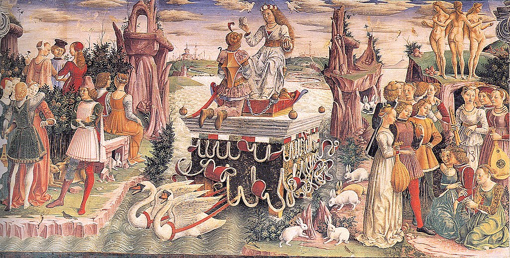 Aprile (vers 1470),_francesco_del_cossa, Pallazo Schifanoia, Ferrare