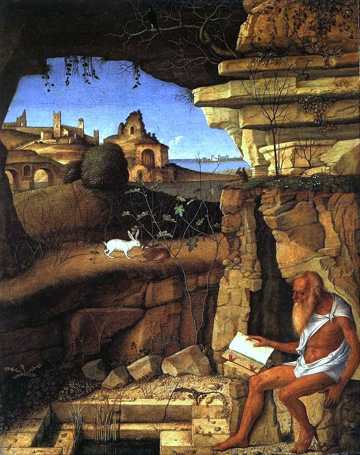 Giovanni_Bellini 1505 St_Jerome_Reading_in_the_Countryside NGA