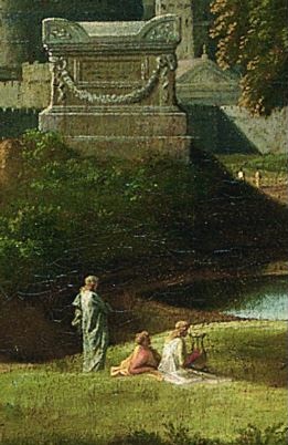 Poussin 1648 Paysage avec les cendres de Phocion Walker Art Gallery, Liverpool cenotaphe