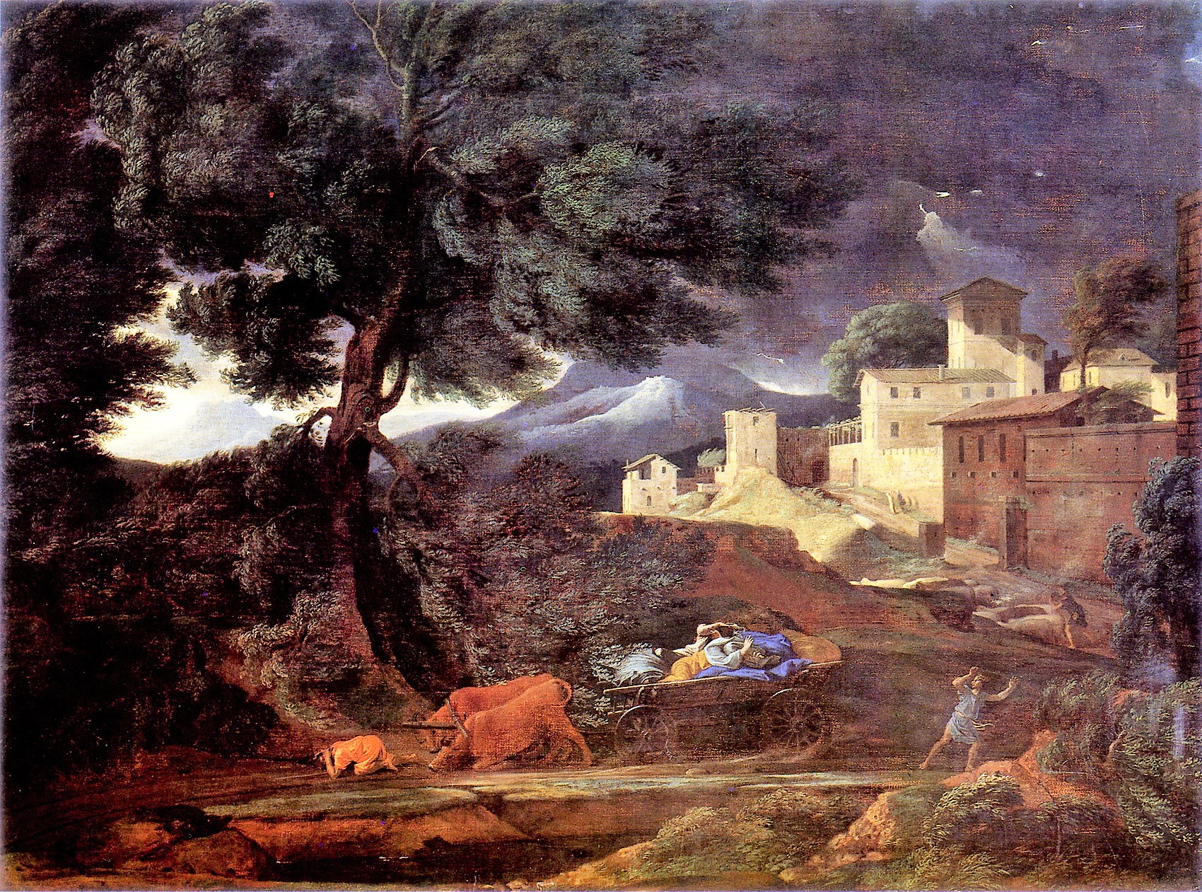 Poussin 1651 Landscape_-_A_Storm Musee des beaux arts Rouen