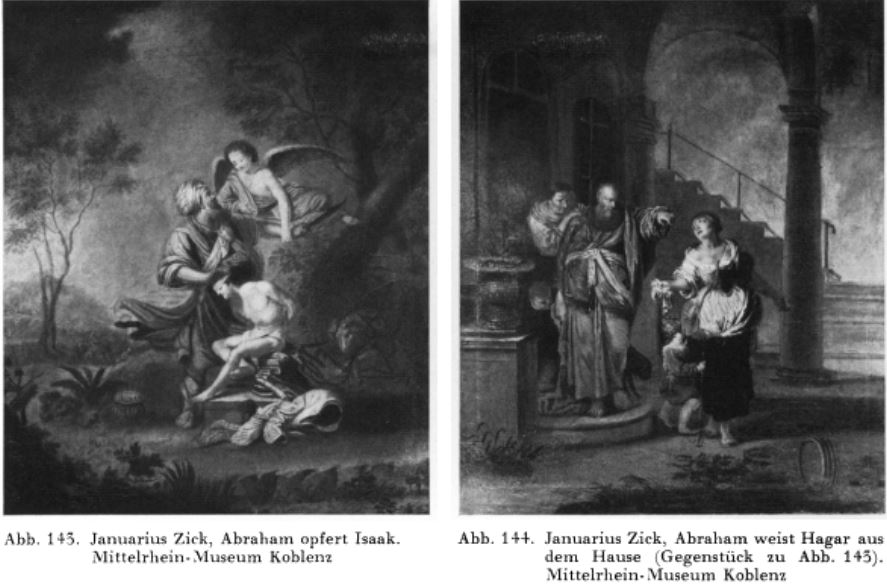 Zd Januarius Zick Sacrifice Isaac et Agar abb 143 144