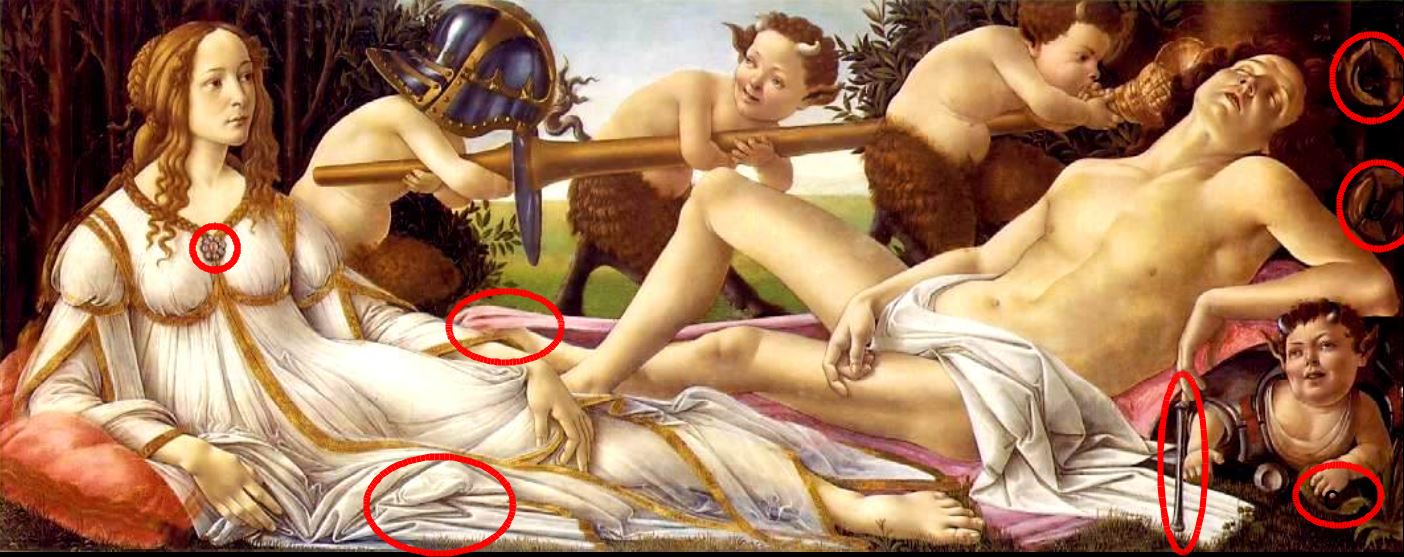 Botticelli_Venus_Mars schema anomalies