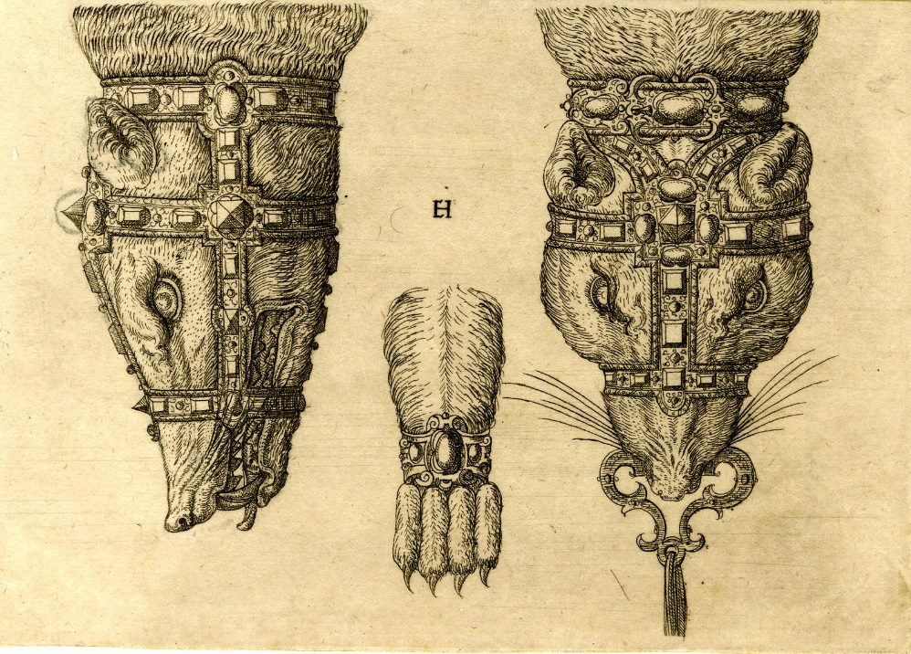 Dessins de joaillerie, gravure de Erasmus Hornick 1562 British museum