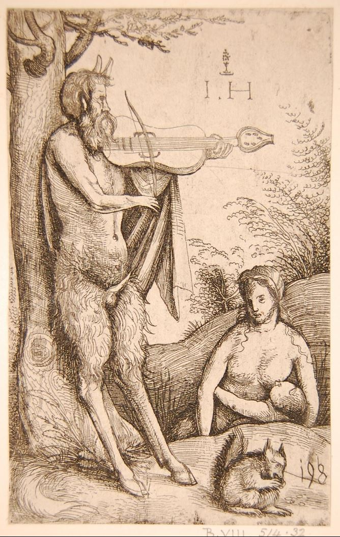 Hieronymus Hopfer d'apres Jacopo di Barabari 1500-50 Famille de satyre British Museum