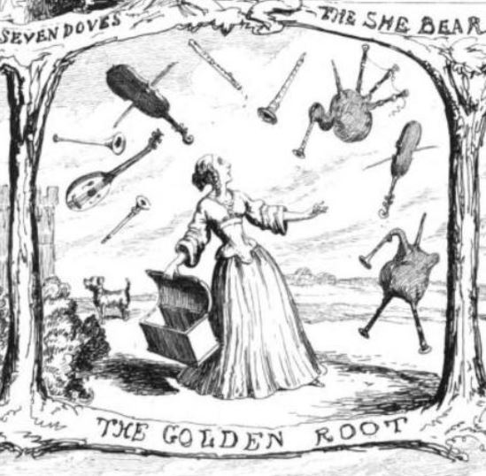 1850 he golden root illustration de George Cruikshank