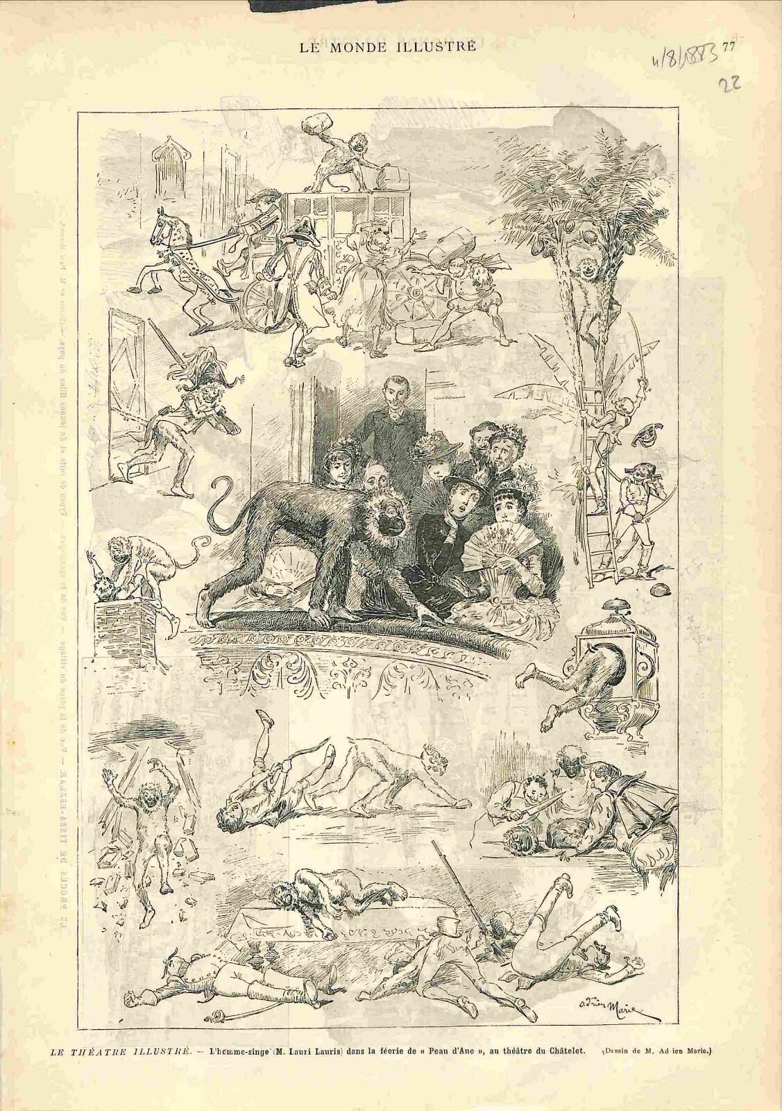 1883 4 aout Lauri Lauris Le Monde illustre Chatelet