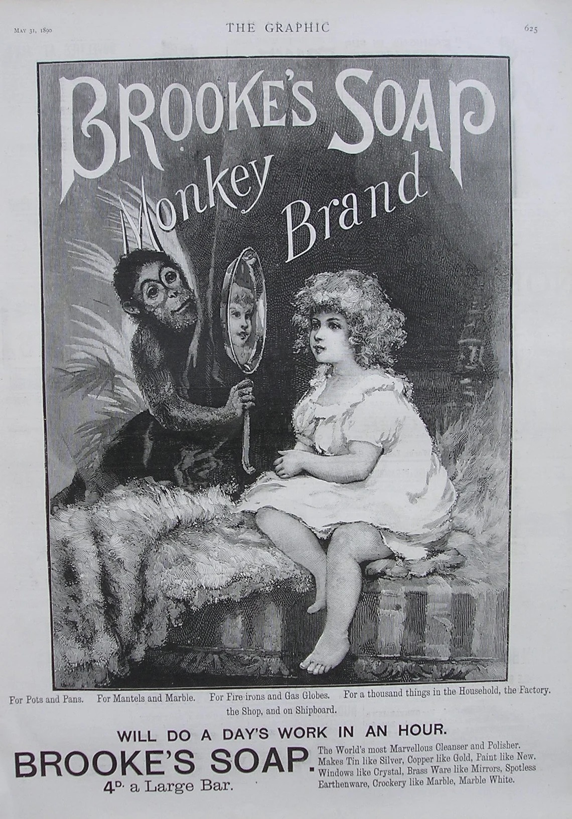 Brooke_s_Monkey_Brand_Soap magazine The Graphic du 31 may 1890