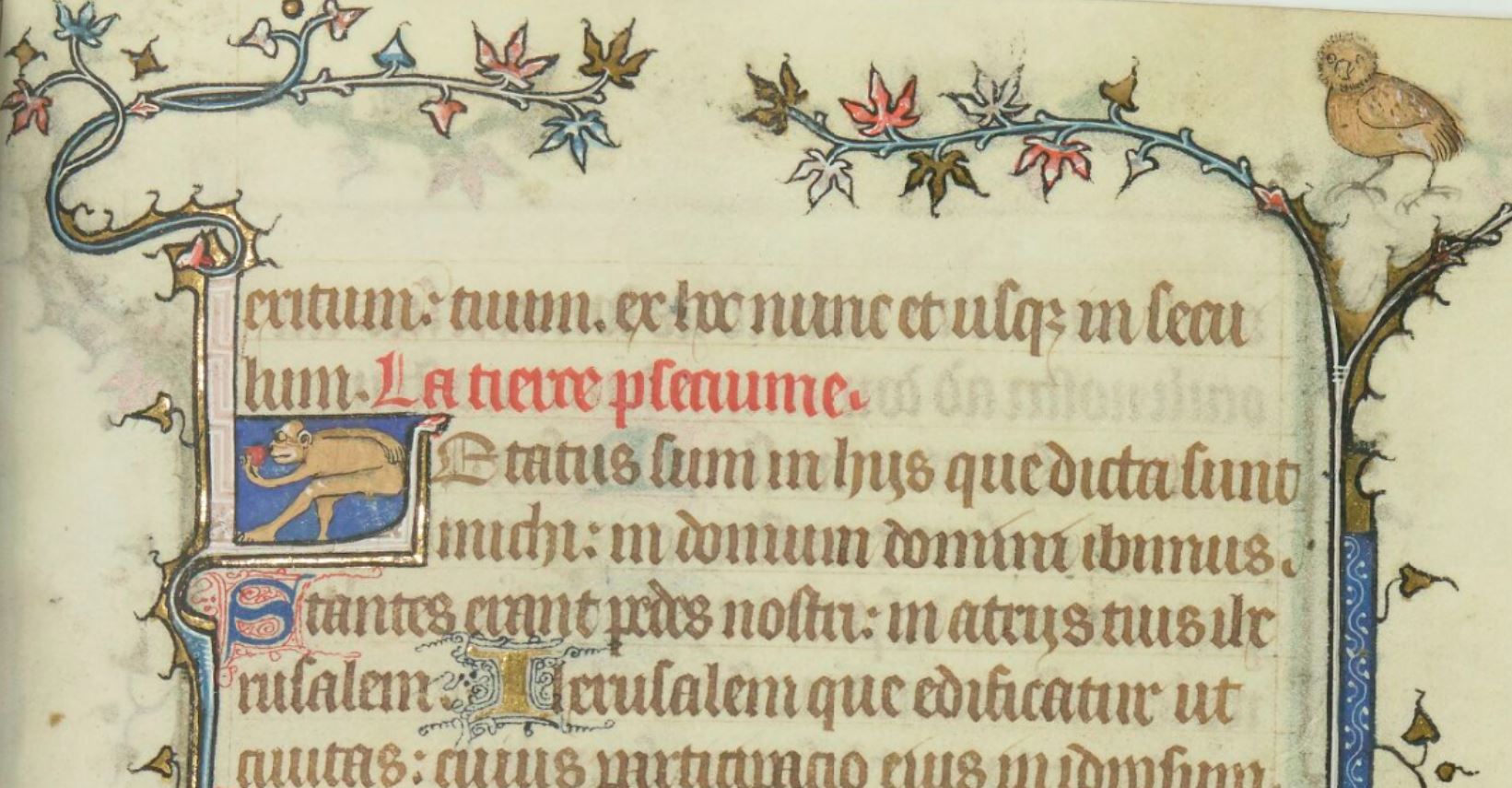 Livre d'heures de Jeanne de Navarre La tierce pseaume (122) 1330-40 NAL 3145 fol 153r