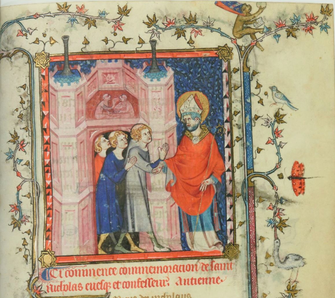 Livre d'heures de Jeanne de Navarre St Nicolas 1330-40 NAL 3145 fol 193r