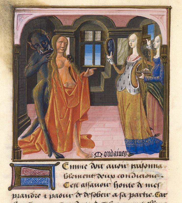 1470 ca Jacques le Grant – Le livre des bonnes moeurs Chantilly Musee conde MS 297, fol 109v