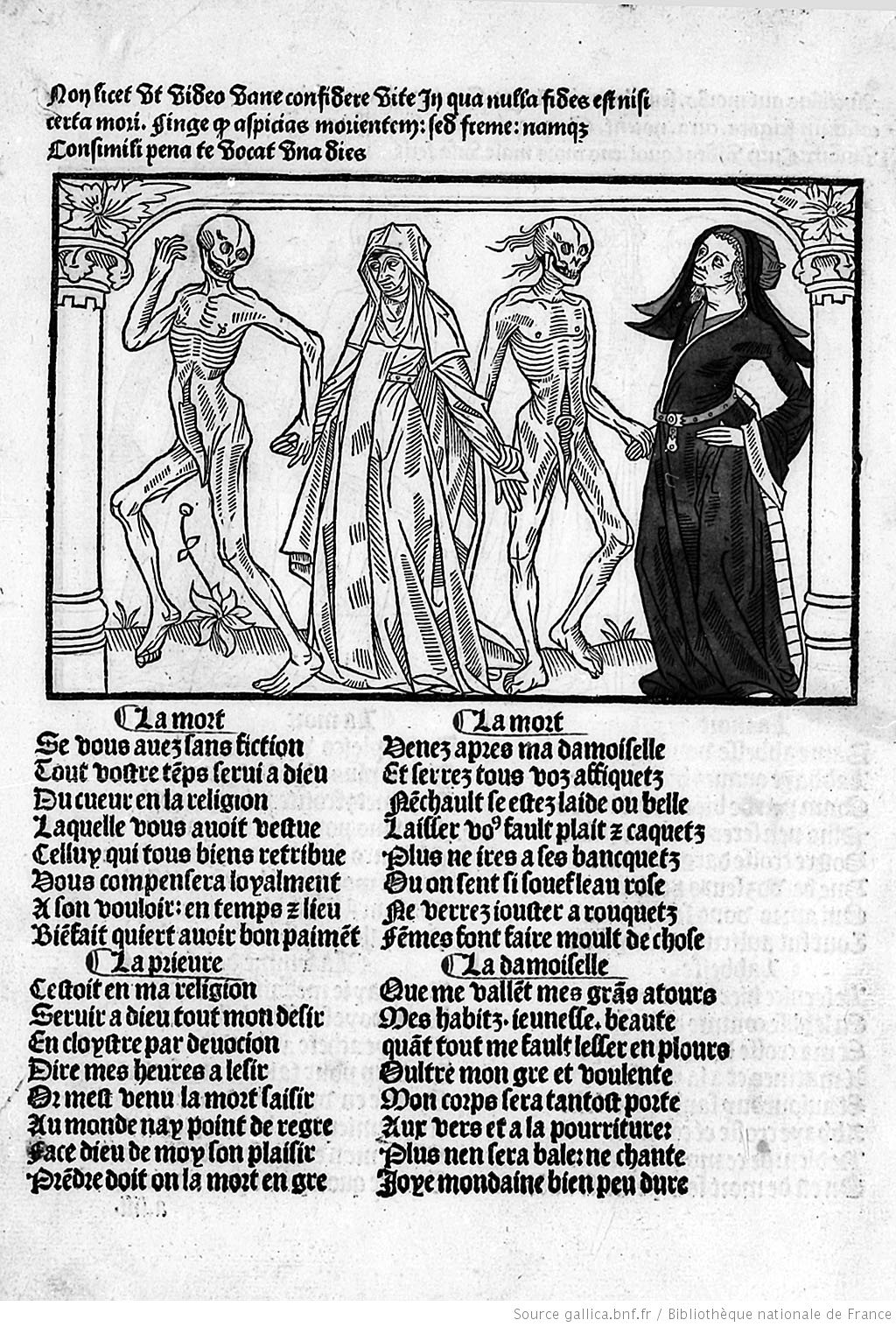 1491 Cy est la danse macabre des femmes la Prieure et la jeune femme BNF RES-YE-86 vue 6