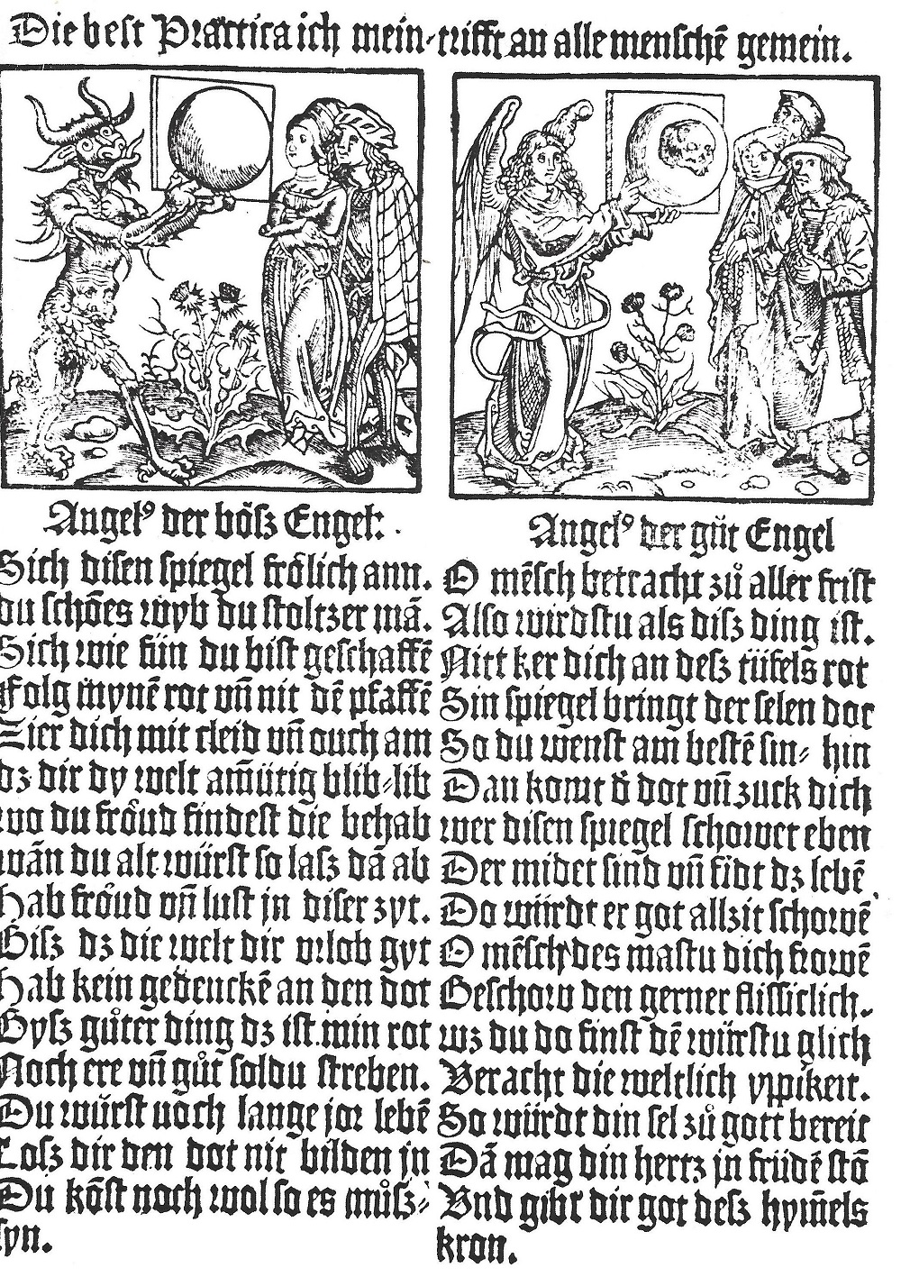 1498 Die best Practica Mirrors of the Good and Bad Angels Leipzig Konrad Kachelofen