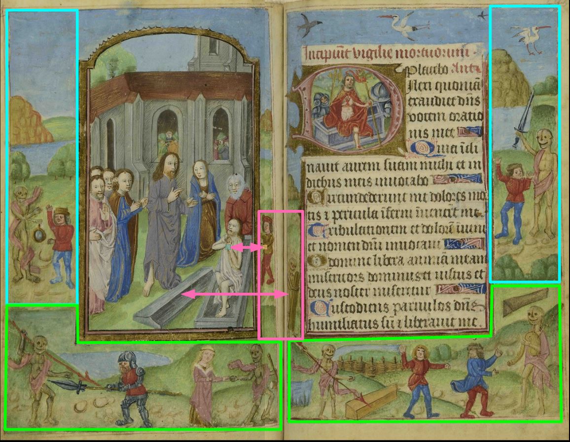1500-25 Livre d'Heures Flandres Trento Biblioteca comunale BCT1-1761 (F d 24) schema