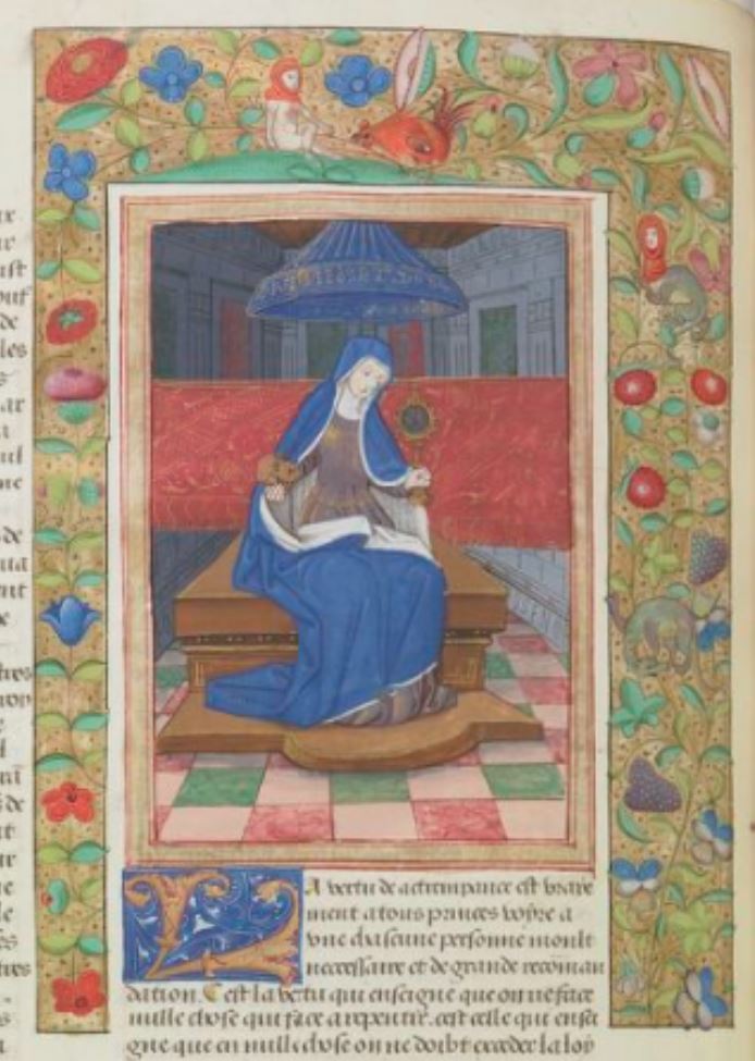 1503-1508 La Vertu de Actrempance Jean Mansel, Histoires romaines, t. 2 de la Fleur des histoires BNF Français 54 fol 393v