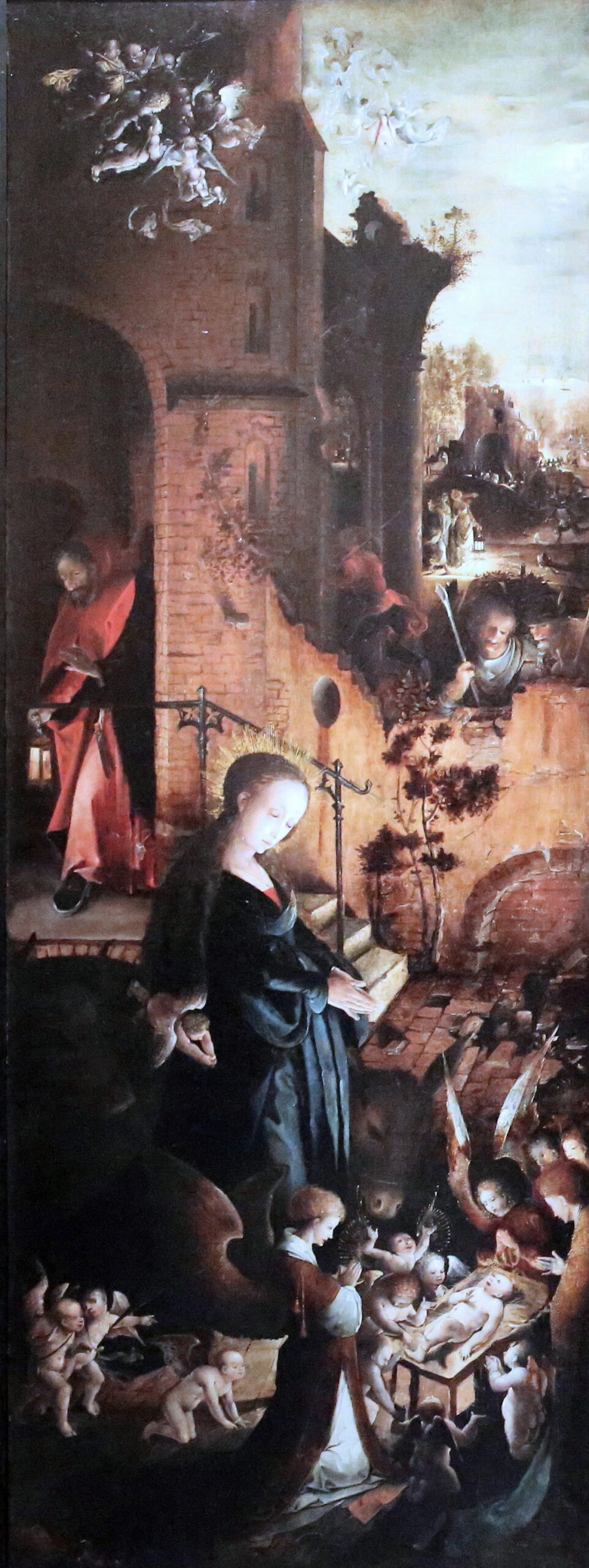1515 Jan_de_Beer_-_Triptych_of_Adoration_of_the_Magi_the_Nativity Brera Milan photo JL Mazières