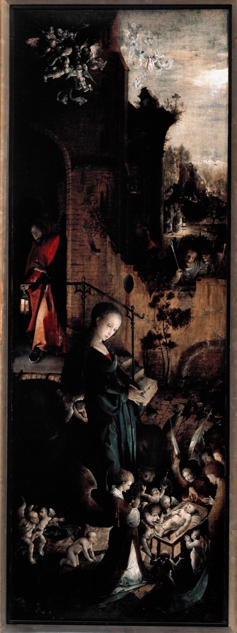 1515 Jan_de_Beer_-_Triptych_of_Adoration_of_the_Magi_the_Nativity Brera Milan