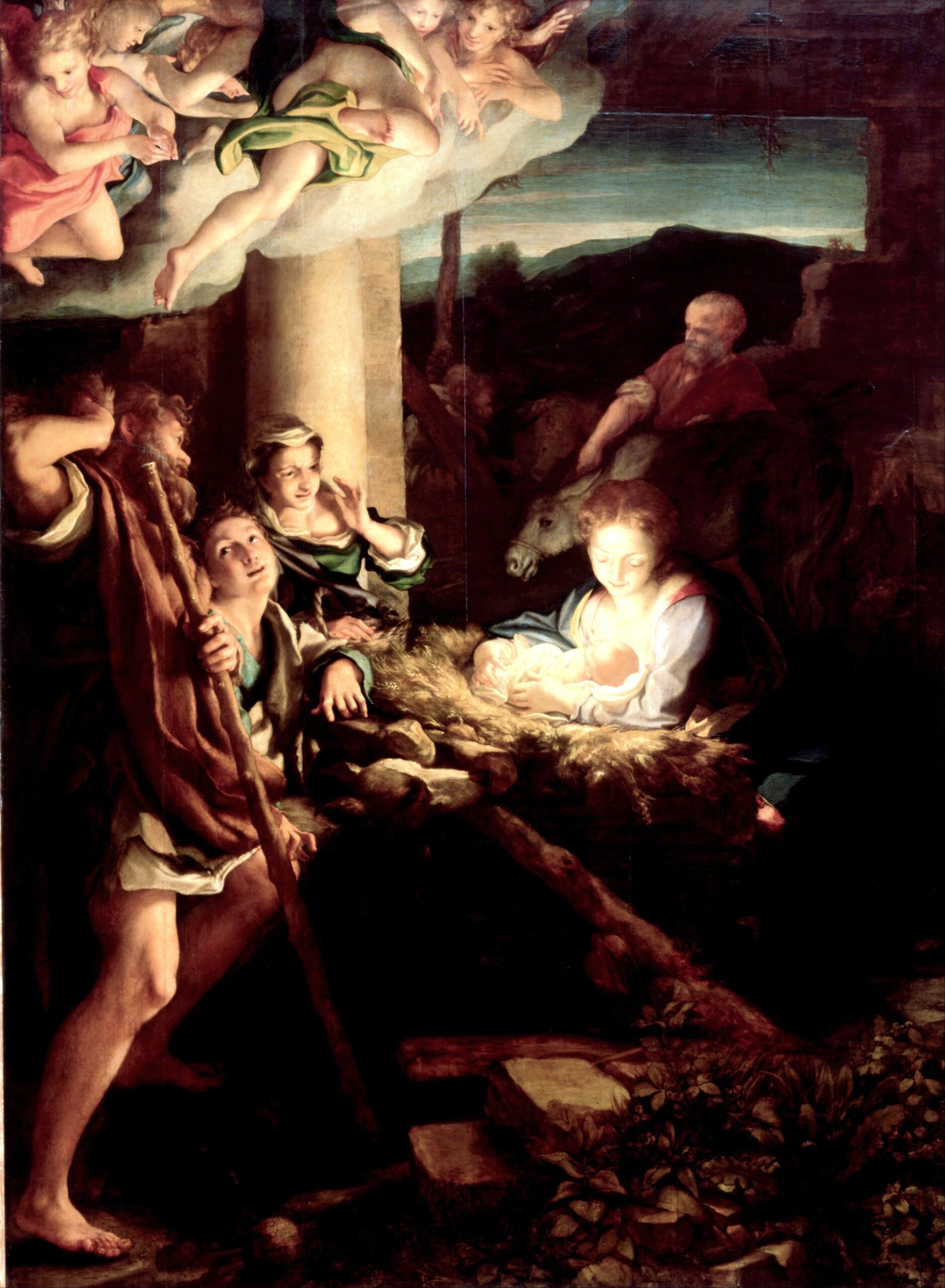 1529-30-Correge, Adoration des bergers (La Nuit) ,Gemaldegalerie Dresden