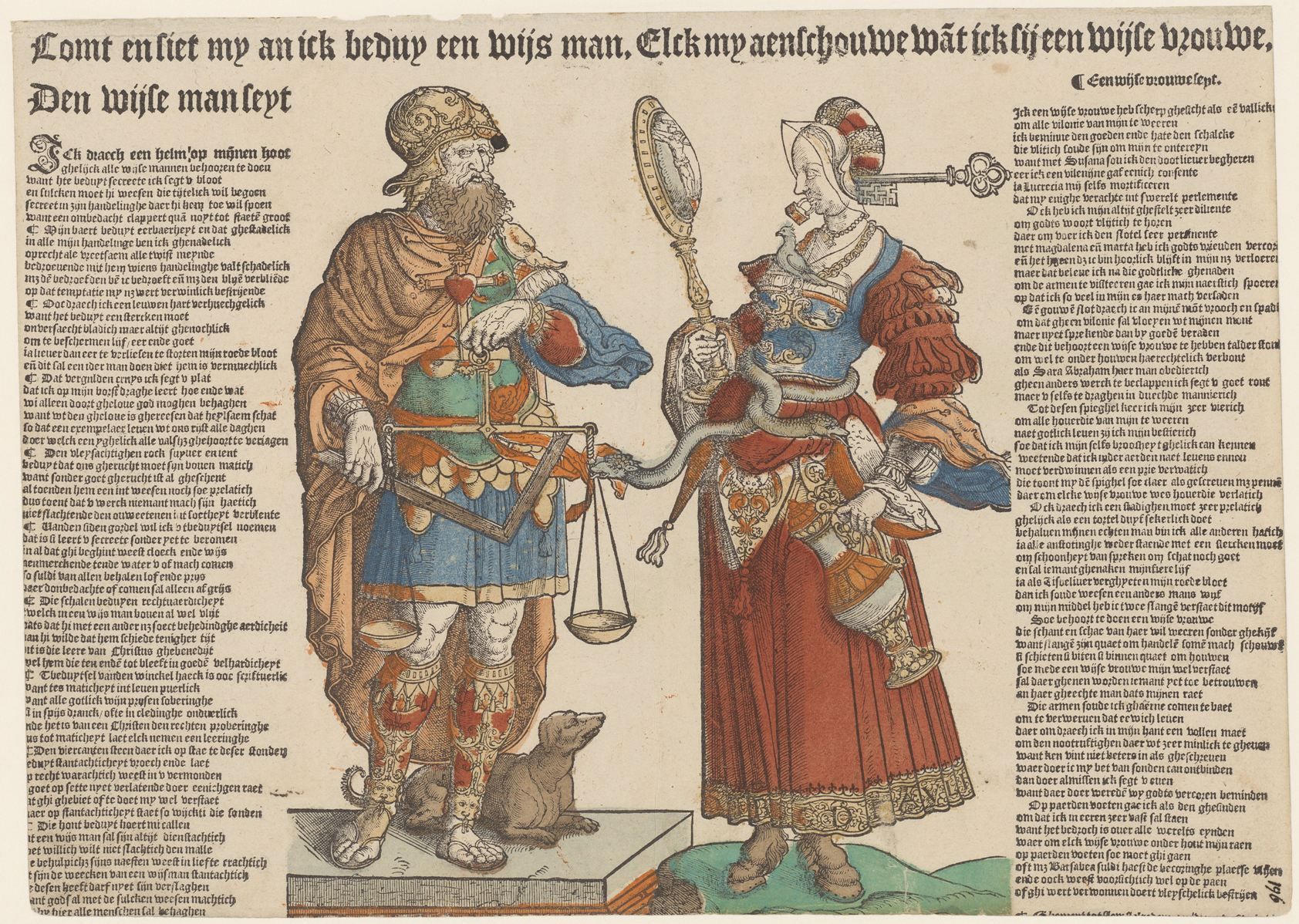 1550-55 Cornelis Anthonisz. Theunissen l'homme sage et la femme sage British Museum