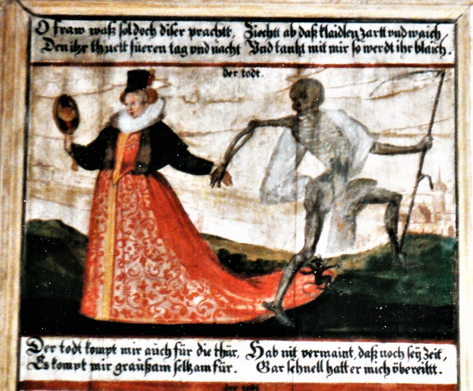 1602, Jakob Hiebeler, La Mort et la noble dame, Danse macabre, St.-Anna-Kapelle (Fussen)
