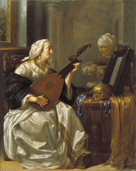 1660 ca Jacob_Duck_-_Woman_with_Theorbo_Indianapolis Museum of Art at Newfields