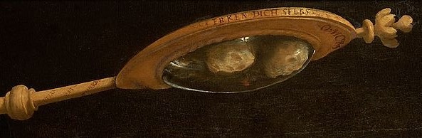 FURTENAGEL 1527 Portrait du peintre Hans Burgkmair avec son epouse Anna miroir