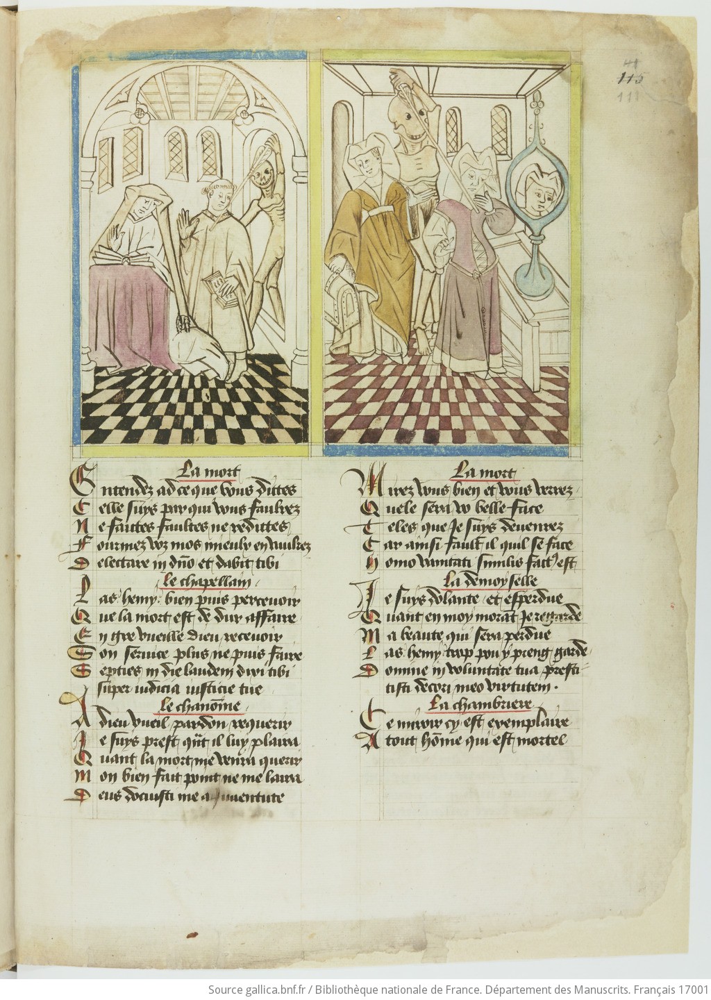 Jean Mielot, Le mors (la morsure) de la pomme, 1468 BNF Francais 17001 fol 111r gallica