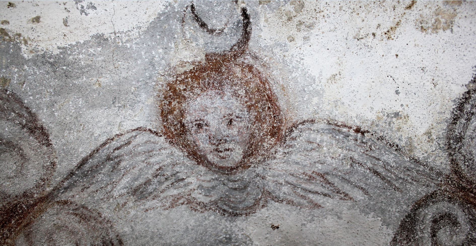 décor peint St Pierre De Rovon angelot détail (c) photo Frederic Merit