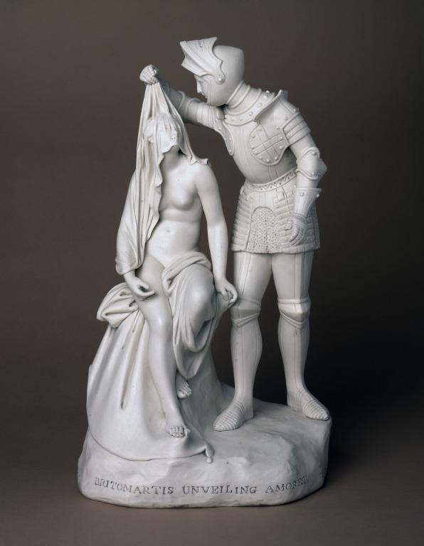 Amoretta 1854 Britomartis Unveiling Amoret Joseph Pitts Porcelaine de Coalport National Museums Liverpool
