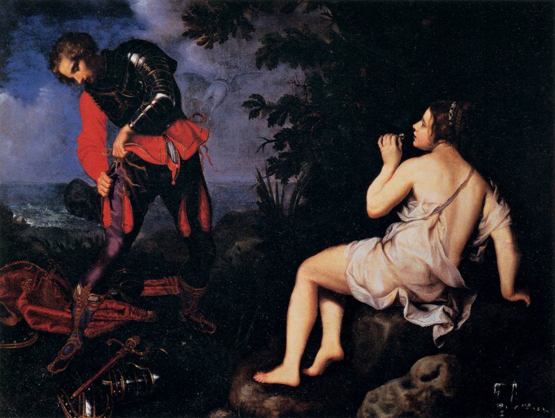 Angelique 1623-24 Angélique se cache de Roger avec l’anneau Billivert Giovanni entre 1623 et 1624 Florence, Palais Pitti, Galerie Palatine