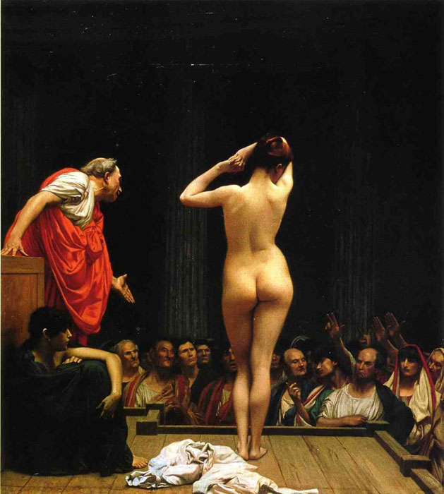 Gerome,_Vente_d'esclaves_à_Rome,_1886 Walters Art Gallery Baltimore