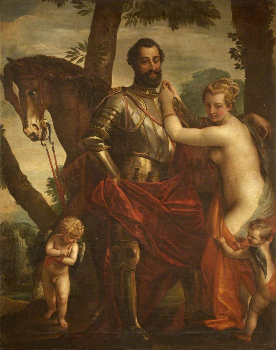 Veronese, Paolo, 1528-1588; Mars and Venus with Cupids and a Horse