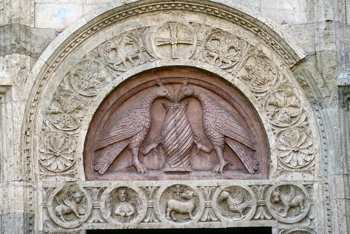 1140–1232 San Rufino Assisi portail Ouest Marie St Ruffin portail droit