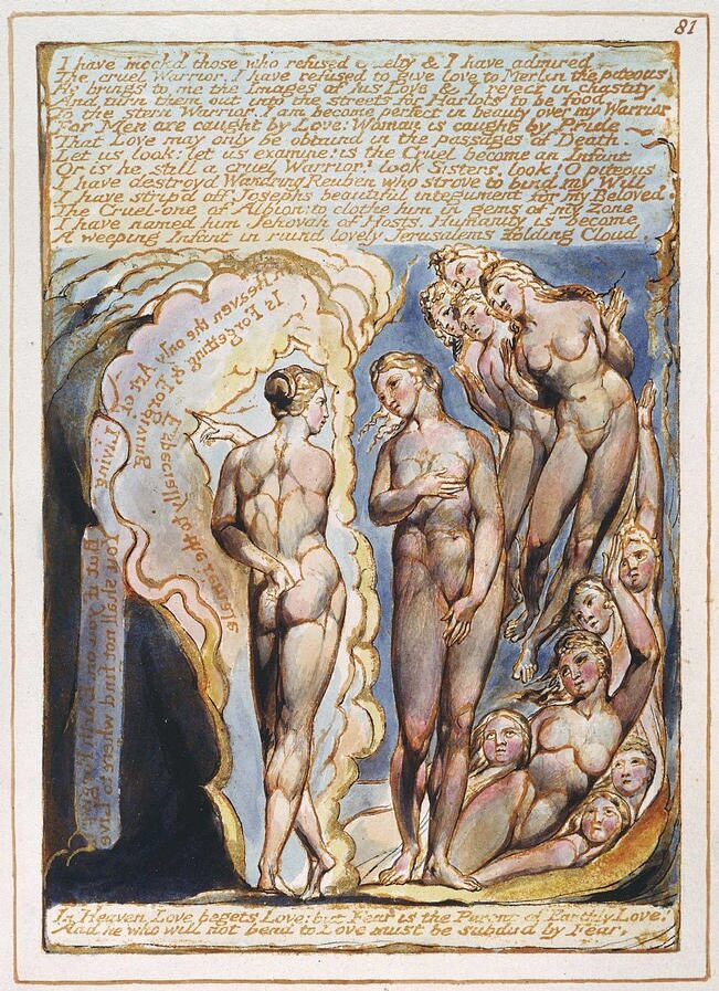 Blake Jerusalem The Emanation of The Giant Albion Copy E (Printed c. 1821) p81