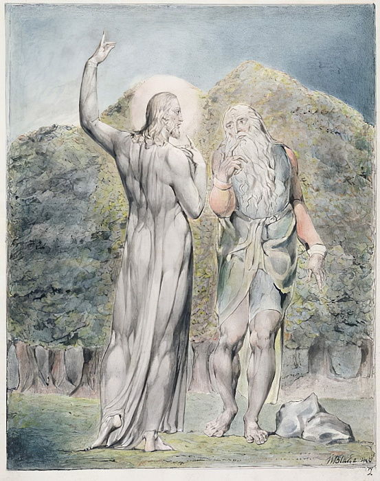 Blake Paradise Regained 1816-18 pl 2 Christ_Tempted_by_Satan_to_Turn_the_Stones_to_Bread