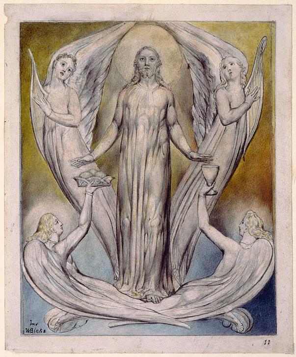 Blake Paradise Regained 1816-18 pl11 Christ Ministered to by Angels,