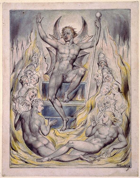 Blake Paradise Regained 1816-18 pl5 Satan in Council,