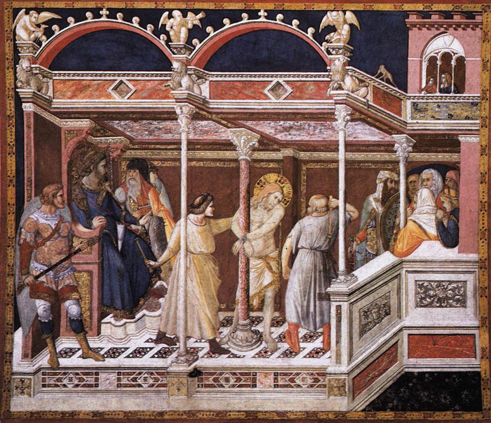 Flagellation 1320 Pietro_Lorenzetti Basilica inferiore di San Francesco d'Assisi