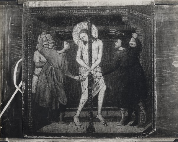 Flagellation 1335-40 Master of the Poldi Pezzoli diptych Vatican fototeca Zeri