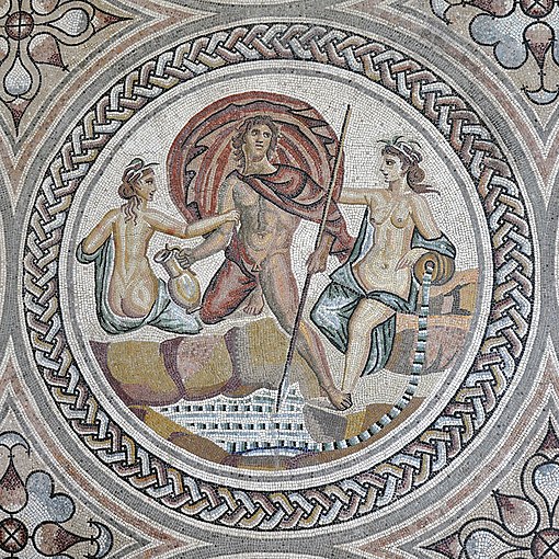 Hylas et les Nymphes, mosaïque du iiie siècle, Musee de Saint-Romain-en-Gal