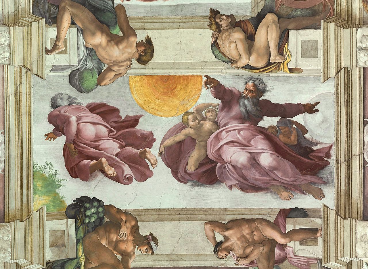The_Creation_of_the_Sun_and_the_Moon,_Michelangelo_(1511-12)