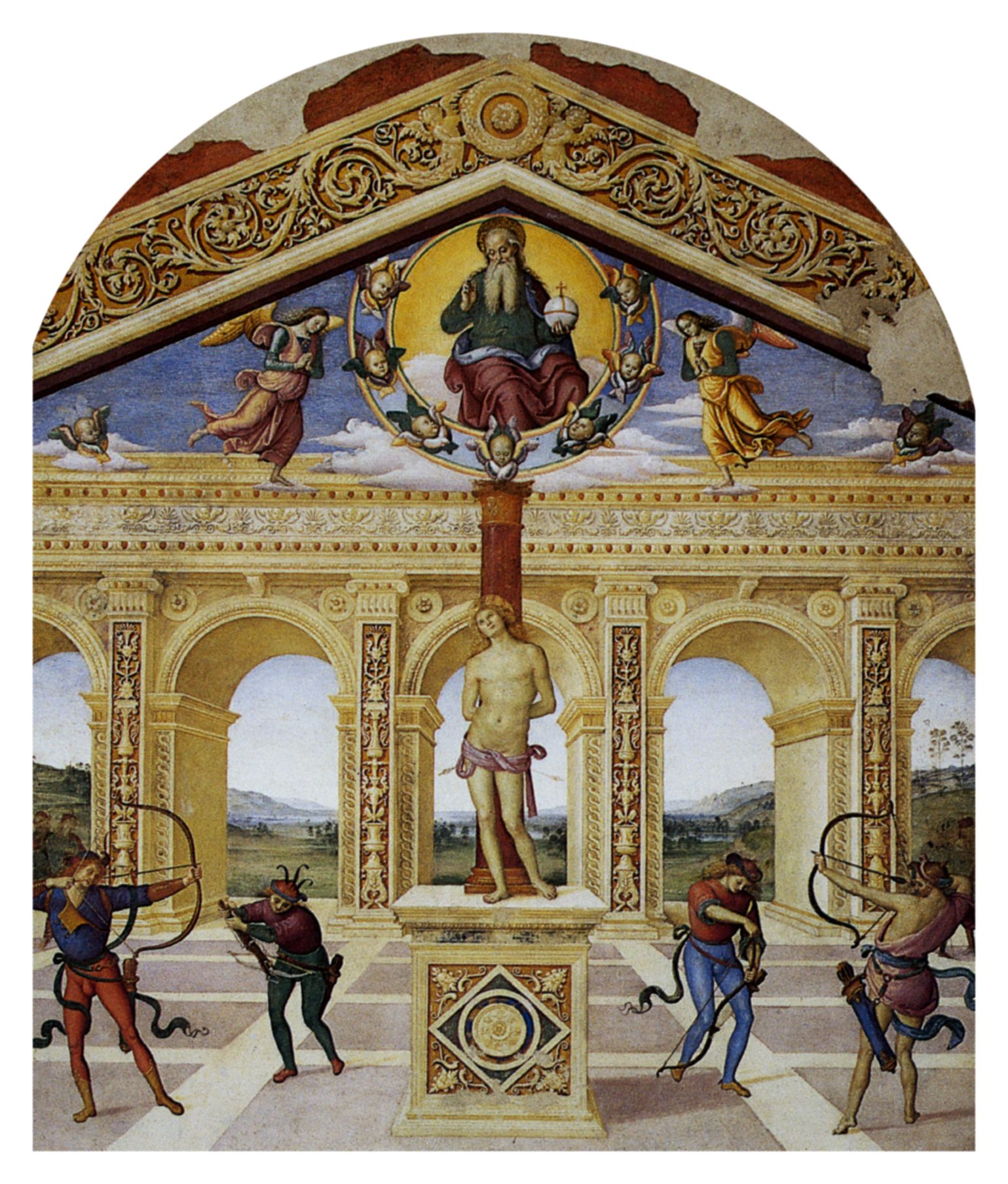 archers 1505 Pietro_Perugino San Sabastiano Panicale
