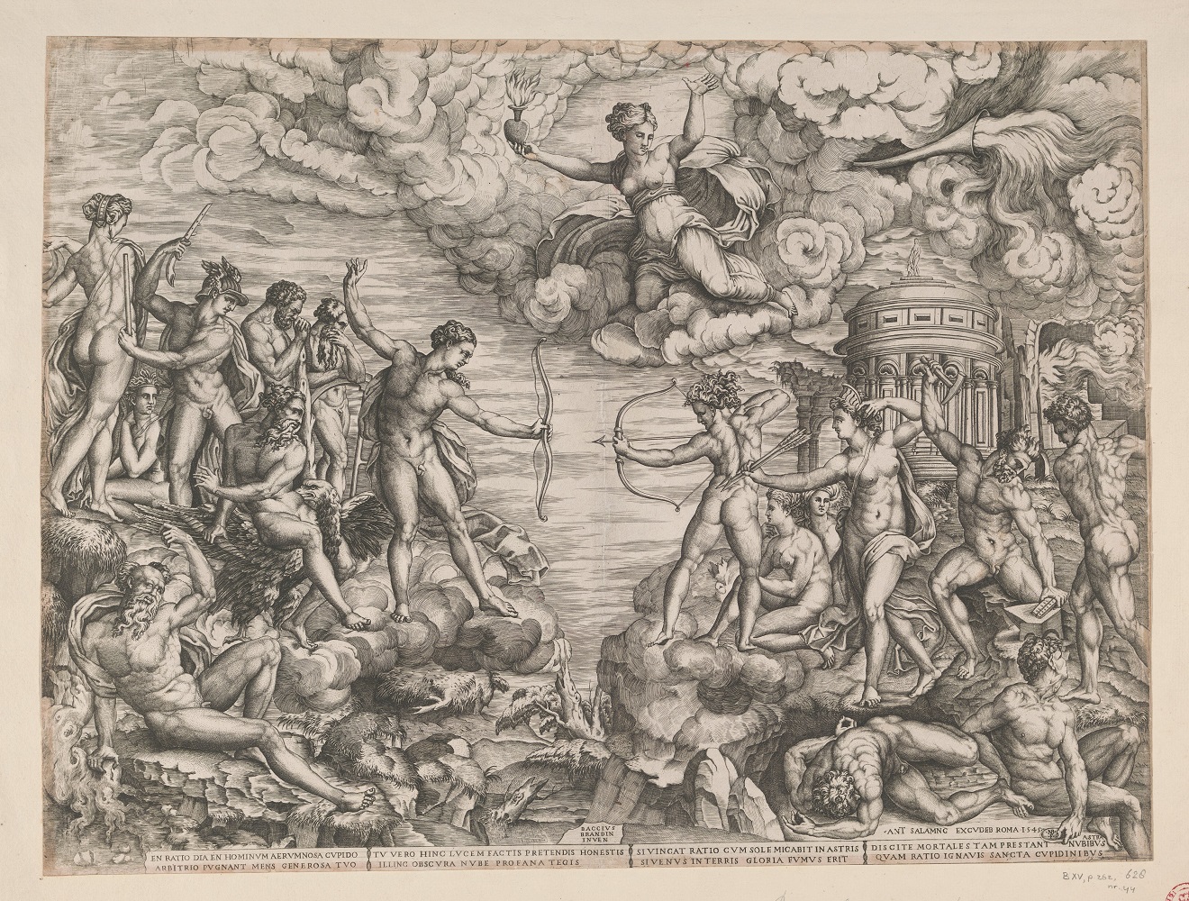 archers 1545 Combat de Raison et Amour Salamanca d'apres Bandinelli Rijksmuseum