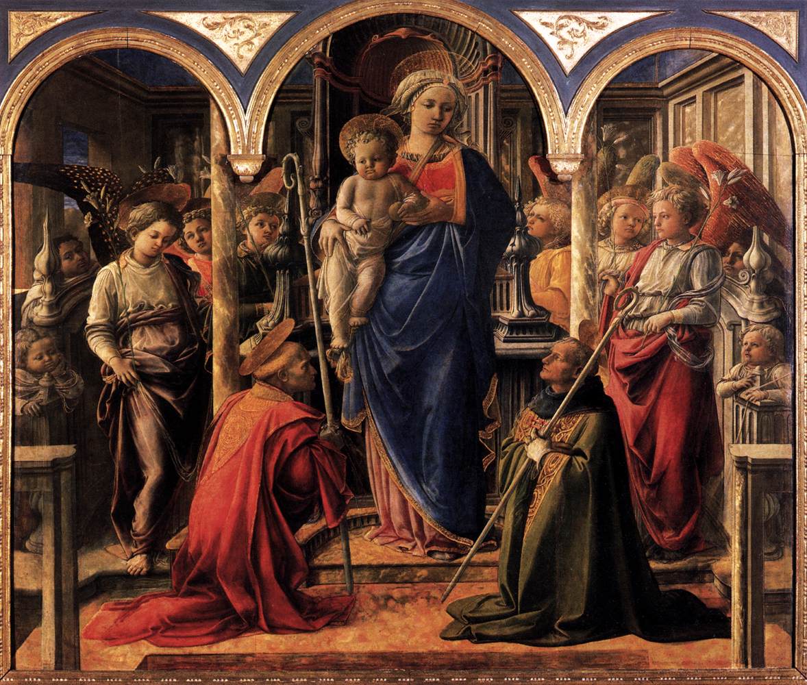 filippo lippi 1437 saint Frediano et saint Augustin Pala barbadori louvre