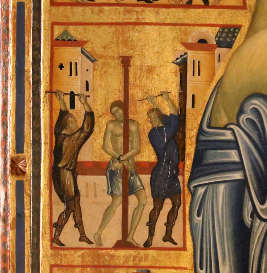 flagellation 1274 Coppo di Marcovaldo Crucifix de San Zeno Cathedrale de Pistoia