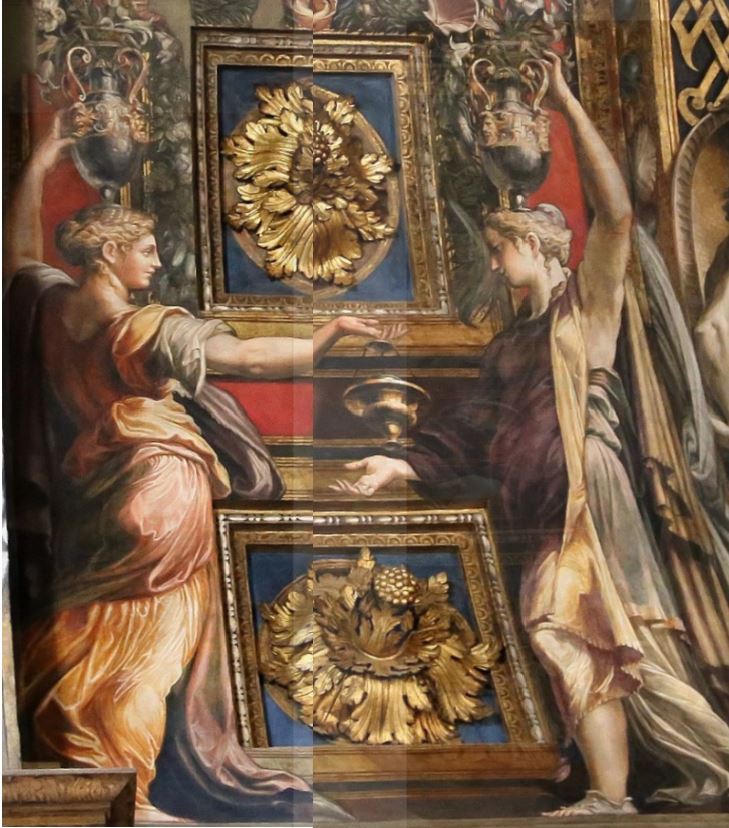 volume 1531-39 Parmigianino,_arcone_delle_vergine_savie basilica di Santa Maria della Steccata a Parma schema 2