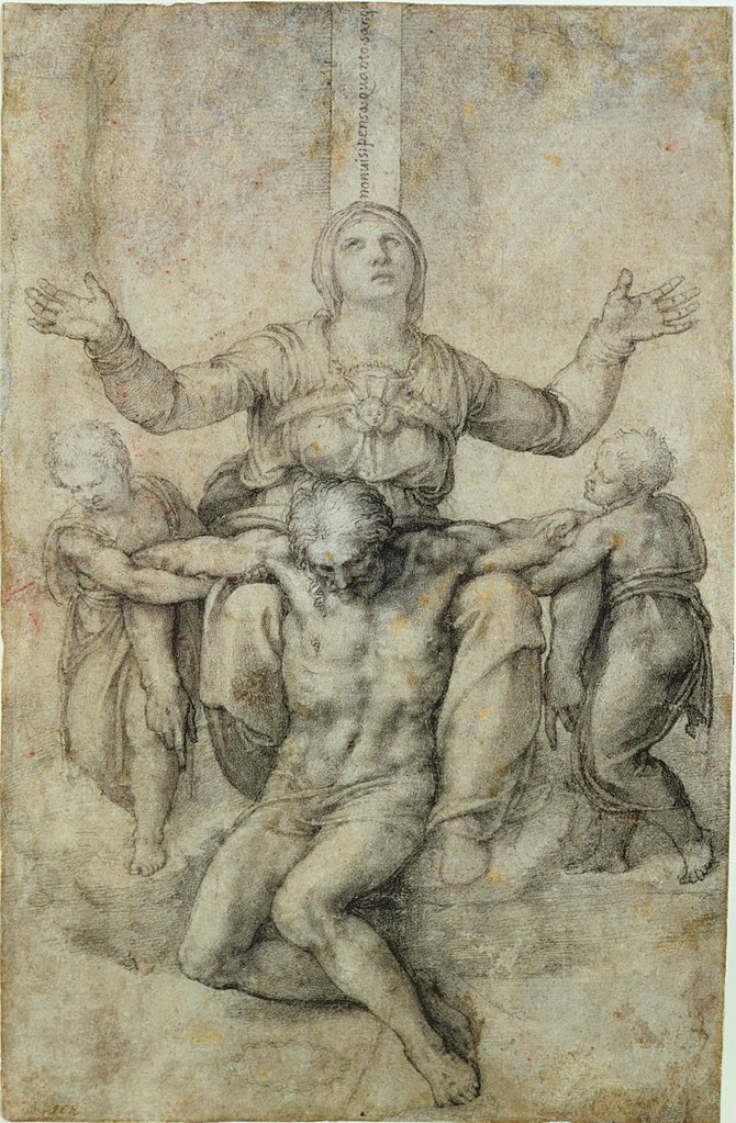 volume 1546 ca Michelangelo -Pieta_per_Vittoria_Colonna Isabella Stewart Gardner Museum