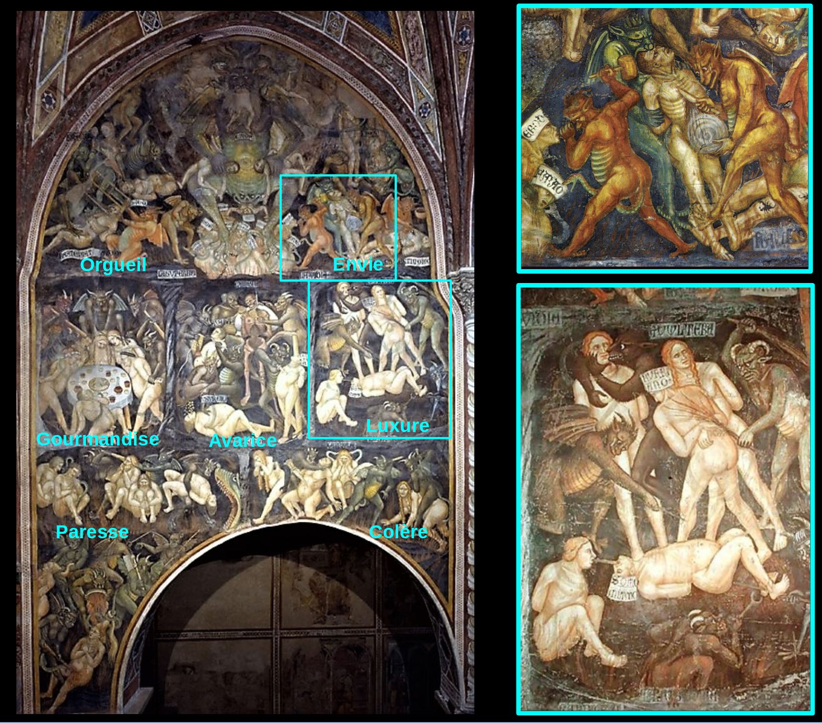 1394 ca Taddeo Di Bartolo, Giudizio Universale, Inferno, San Gimignano, Collegiata